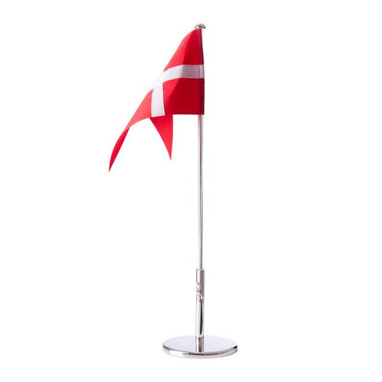 Forkromet bordflag uden motiver 30 cm