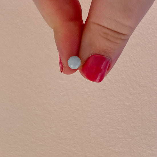 1 stk. fg. Amazonit Minikind ørestik - ONE OF A KIND