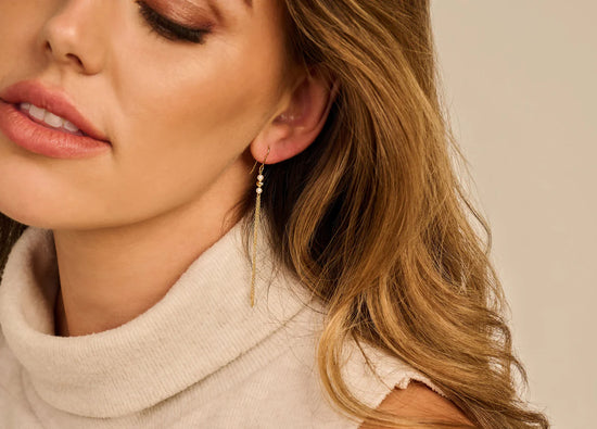 14K Ophelia ørehænger 0.0166Ct Wvs FVP - Spirit Icons