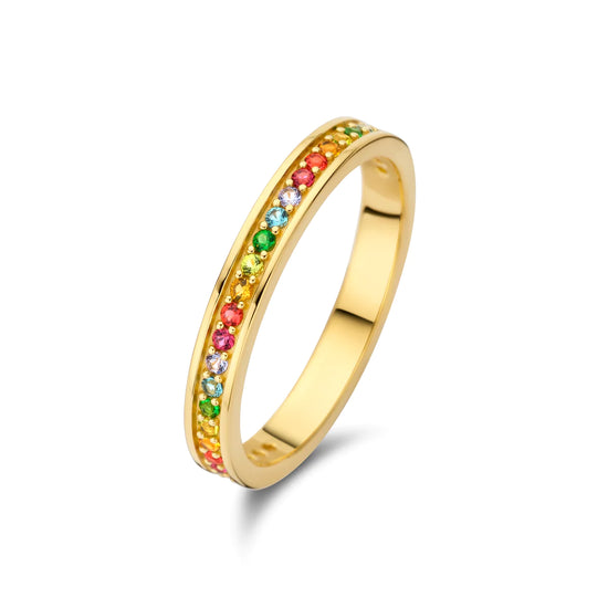 Chic ring forgyldt Multi color Spirit Icons