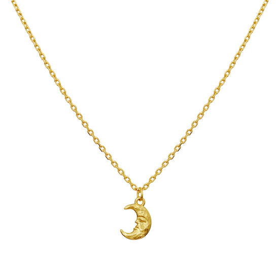 Aila Halskæde forgyldt Maanesten