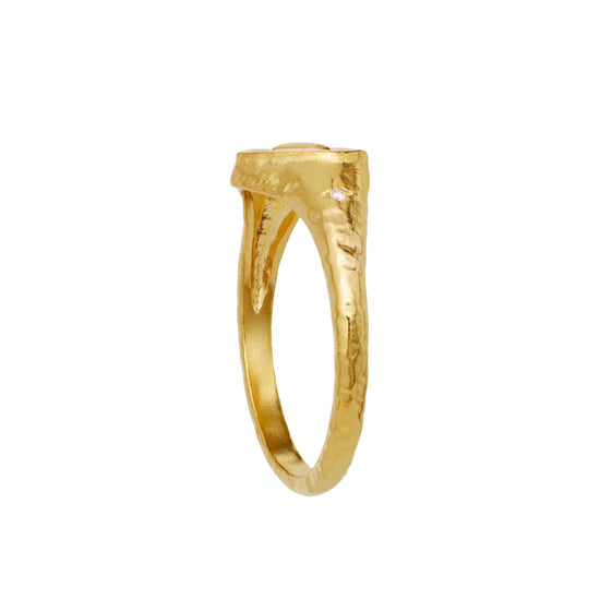 Alma Ring forgyldt Maanesten