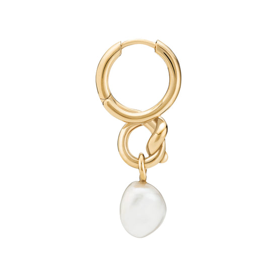 Birds Nest single ørering forgyldt Maria Black