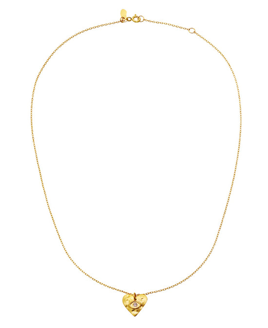 Cassandra halskæde forgyldt labradorit 45cm