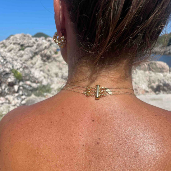 Lås til flere halskæder Forgyldt messing Szhirley