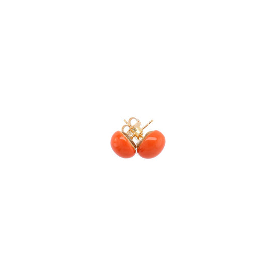 Perleøreringe - orange c - Kazuri