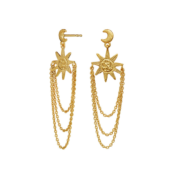 Emerie øreringe forgyldt Maanesten