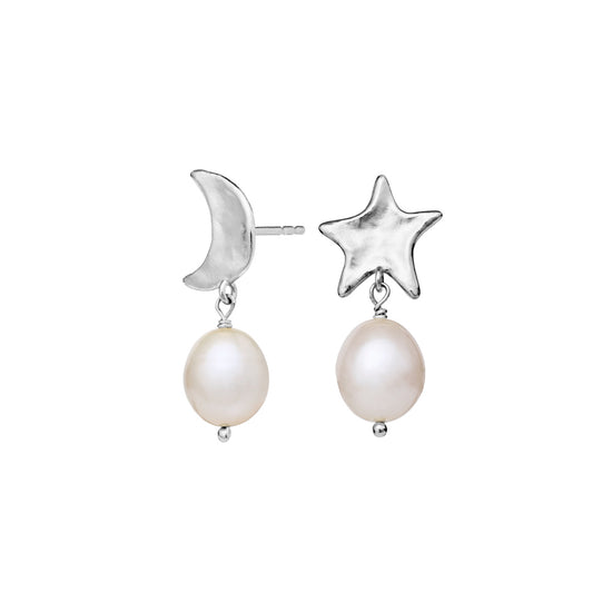 Gabrielle øreringe sølv Maanesten