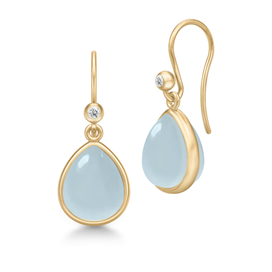 Paloma earrings - Gold/Aqua blue