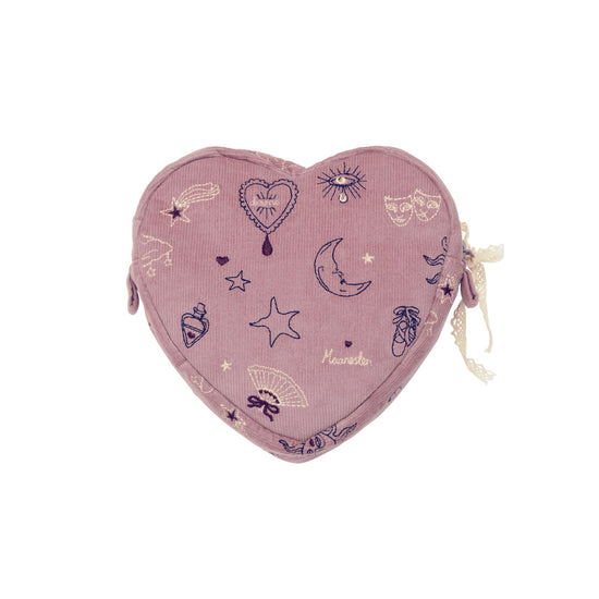 Heart Makeup Bag Purple Theatre Magic Maanesten