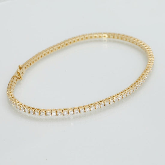 LG 18K Aligned Tennis armbånd Lab-grown DEF/VS Brillant cut