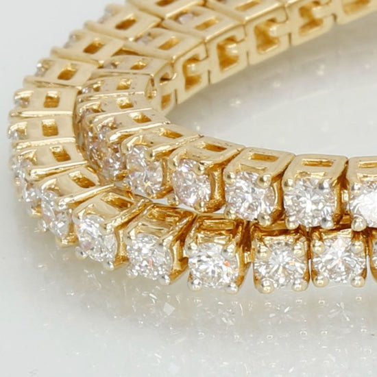 LG 18K Aligned Tennis armbånd Lab-grown DEF/VS Brillant cut