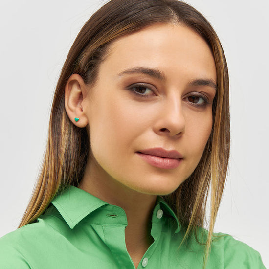 Love U earring 1 pcs forgyldt Light Green LULU