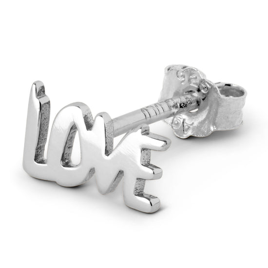 Word Love earring sølv 1 pcs LULU