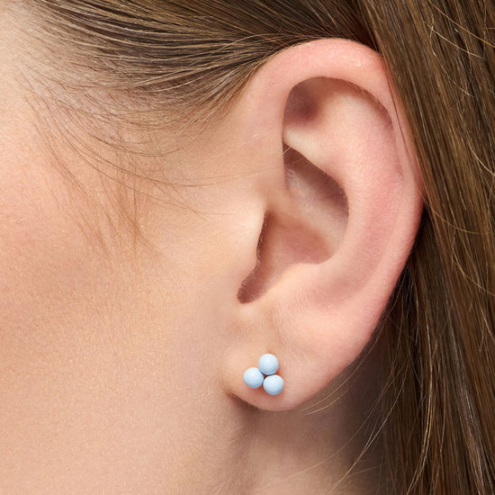 Trio earring 1 pcs - enamel Skyride Blue LULU Copenhagen