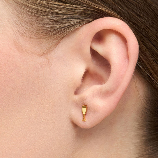 Pop earring 1 pcs - Gold Plated LULU Copenhagen