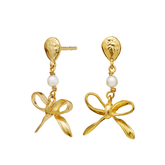 Lauren øreringe forgyldt Maanesten