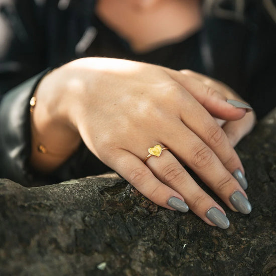 Felicia ring forgyldt stål - Naja Borre