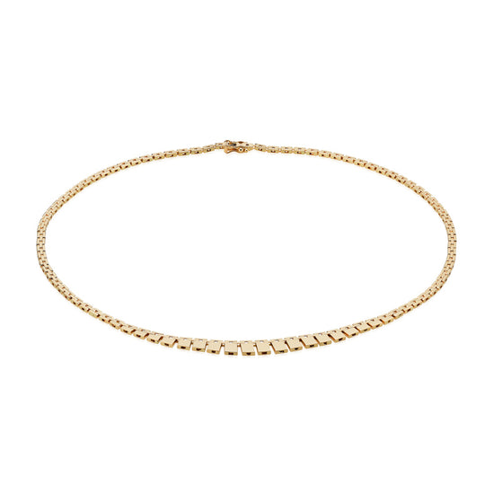 14k Mursten 3 rækker 3mm guld kæde