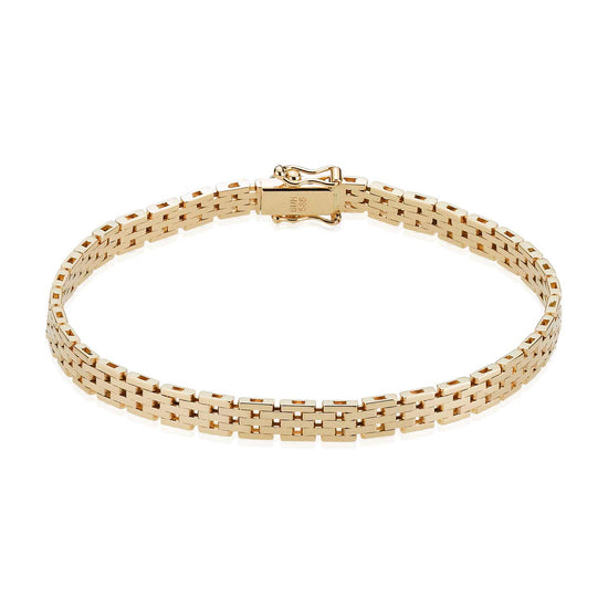 14K Mursten 5 rækker 5mm guld kæde