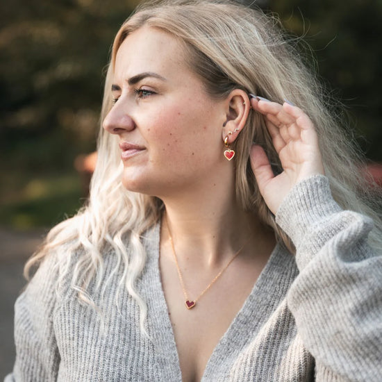 Ayla øreringe forgyldt stål - Naja Borre