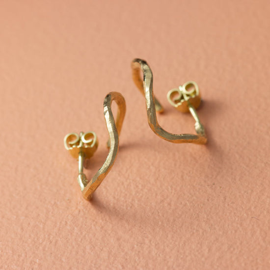 14K Wave creoler rødguld - 2cm - 2mm tråd - Divine by norup