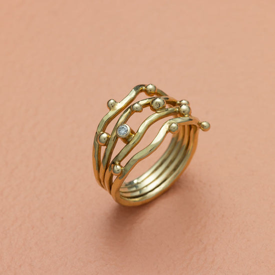 14K Trail Ring rødguld 0,03ct. - Divine by norup