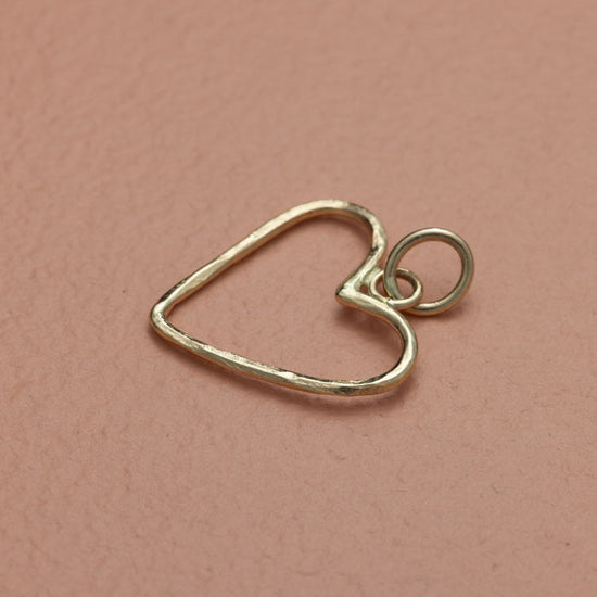 14K Love lille hjerte - vedhæng rødguld - 20x18mm - Divine by norup