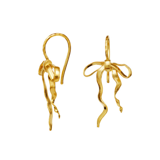 Sanja øreringe forgyldt Maanesten