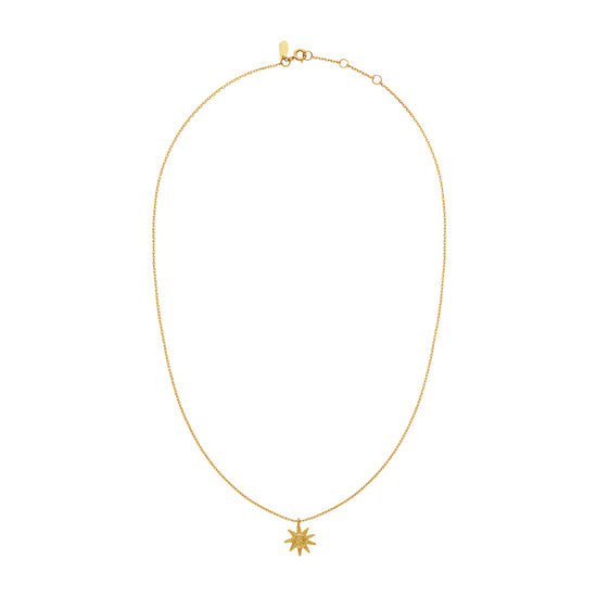 Soleima halskæde forgyldt Maanesten