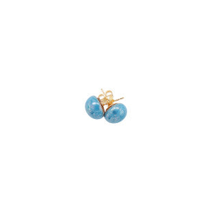 Perleøreringe - turquoise m.o.p - Kazuri