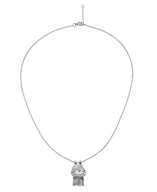 Theresa sølv halskæde 41cm Maanesten