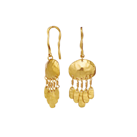 Ursa forgyldt øreringe Maanesten