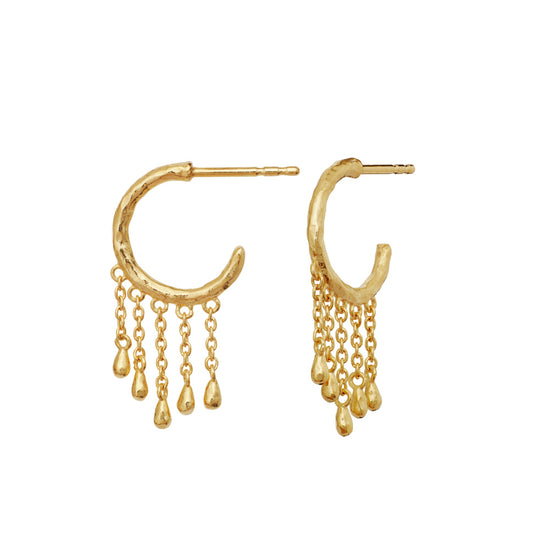 Wendy øreringe forgyldt Maanesten