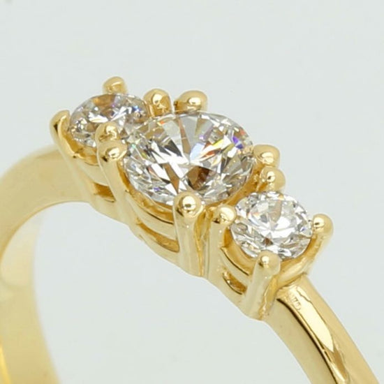 14K LG Grace ring 1x0,25ct + 2x0,05ct F-G/SI