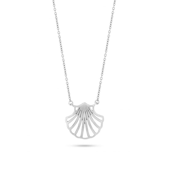 Spirit Icons - Shell halskæde 45 cm - Sølv 
