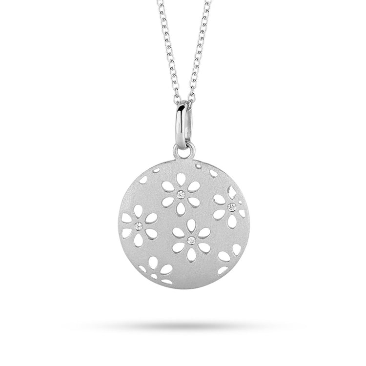 Spirit Icons - Flora Vedhæng + kæde Sølv CZ