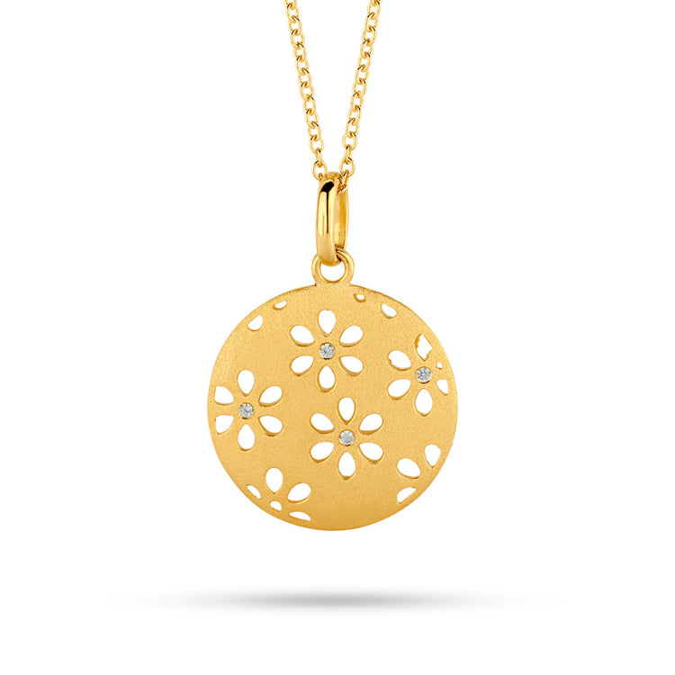 Spirit Icons - Flora Vedhæng + kæde FG CZ