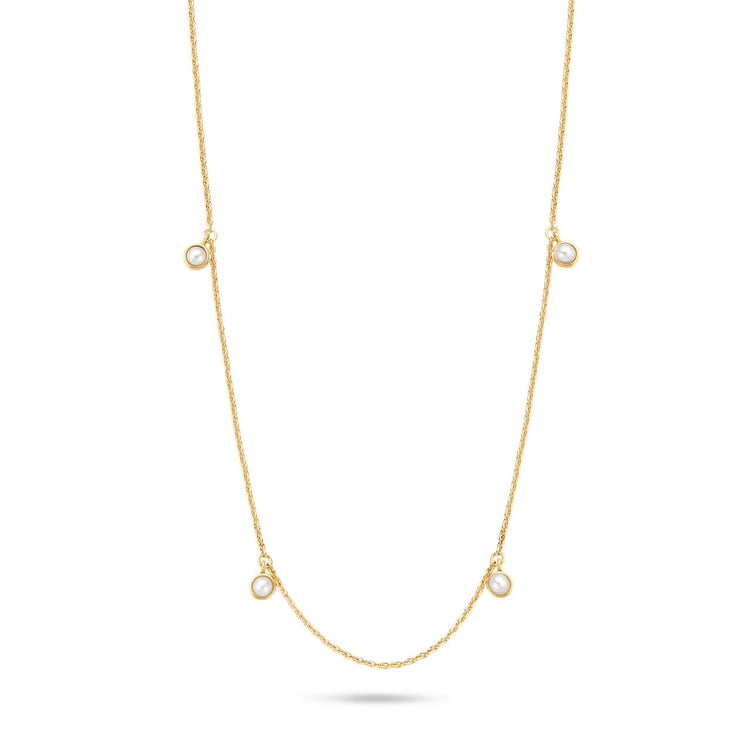 Spirit Icons - Gem Halskæde forgyldt Sølv Pearl