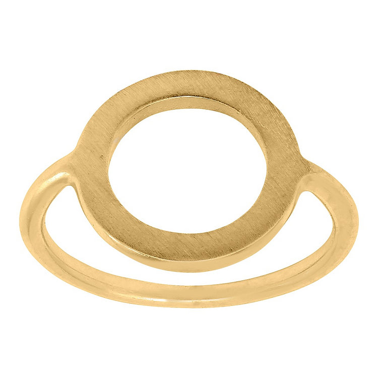 Forgyldt Cirkel ring 14mm