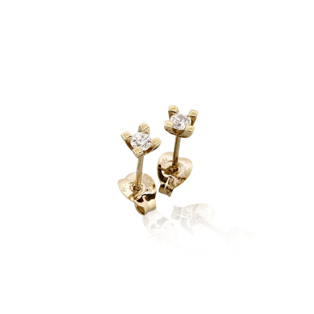 14K Jewelz ørestikker RG ialt 0,05ct W-Tca/S