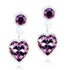 Blomdahl - Pendant Heart 4/6mm Light amethyst ørestikker