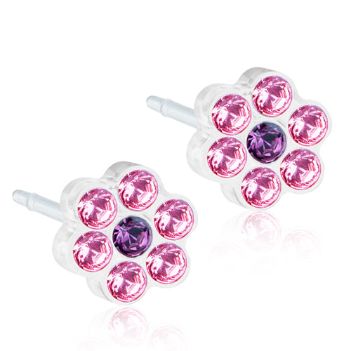 Blomdahl - Daisy light rose/amethyst 5mm