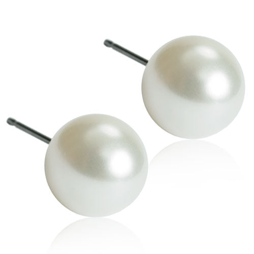 Blomdahl - Pearl 4mm White Ørestikker