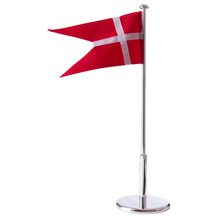 Forkromet Flagstang 30cm. Med Dåbsfod