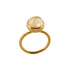 Susanne Friis Bjørner - Ring st. 53 m. 10mm. Cab. rutil quartz Forgyldt