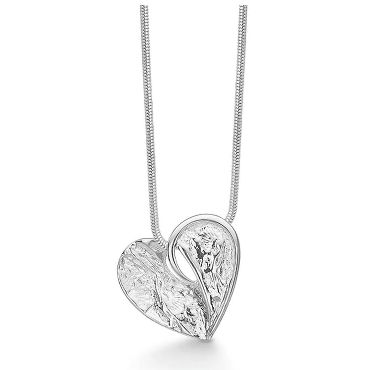 Randers sølv - Hjerte vedhæng u kæde