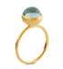 Susanne Friis Bjørner - Ring m.8mm.Cab.Grøn kvarts/Sølv Fg.- SFB