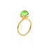 Susanne Friis Bjørner - Cab imiteret Peridot Ring st. 54 Forgyldt