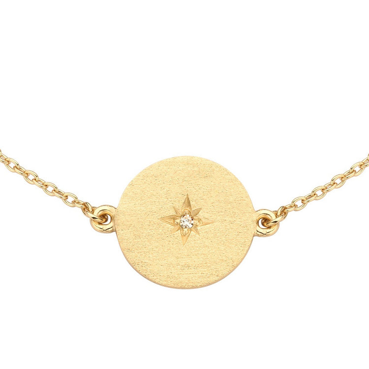 Spirit Icons - North Star armbånd med diamant Forgyldt